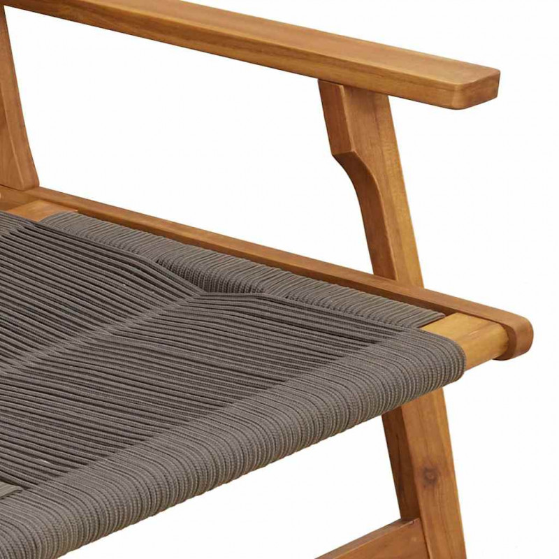 Krzesła ogrodowe ze stołem 3 pcs Szary Lite Drewno Akacji