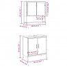 2-częściowy zestaw mebli łazienkowych, szary dąb sonoma