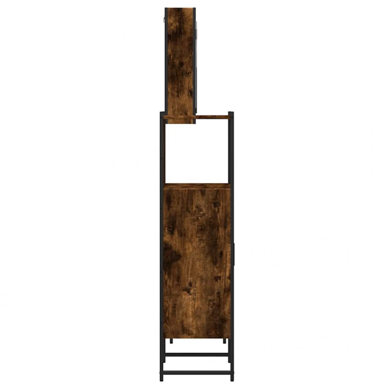 3-częściowy zestaw szafek łazienkowych, przydymiony dąb