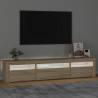 Szafka pod TV z oświetleniem LED, dąb sonoma, 195x35x40 cm