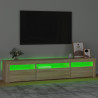 Szafka pod TV z oświetleniem LED, dąb sonoma, 195x35x40 cm