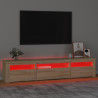 Szafka pod TV z oświetleniem LED, dąb sonoma, 195x35x40 cm