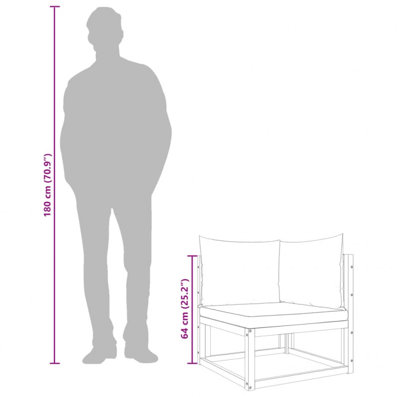 6-cz. zestaw wypoczynkowy do ogrodu, z poduszkami, akacjowy