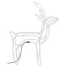 Renifery ozdobne z ciepłym białym LED, 2 szt., 76x42x87 cm