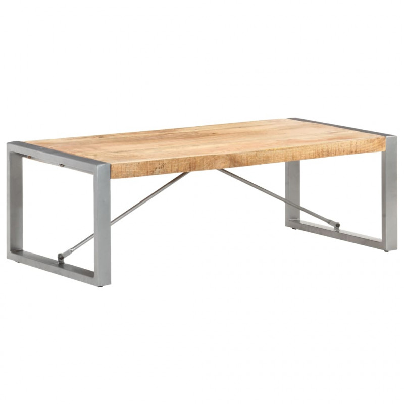 Stolik kawowy, 120 x 60 x 40 cm, surowe drewno mango