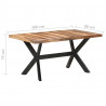 Stół jadalniany, 160x80x75 cm, drewno z miodowym wykończeniem