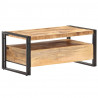 Stolik kawowy, 100x55x45 cm, surowe drewno mango