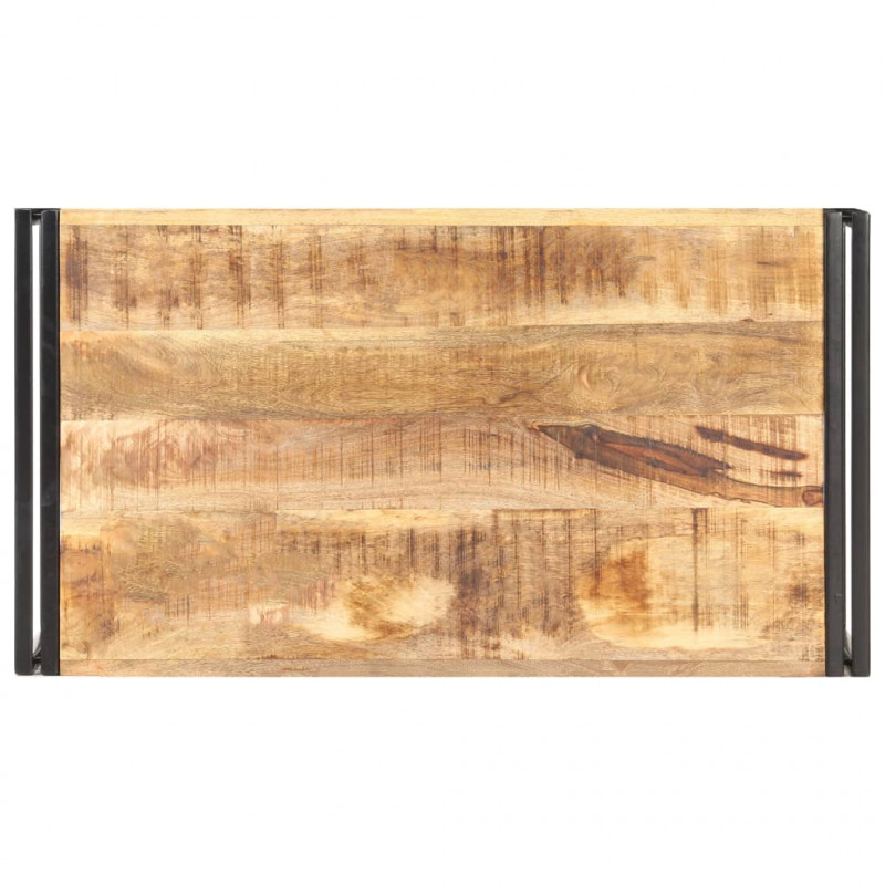 Stolik kawowy, 100x55x45 cm, surowe drewno mango