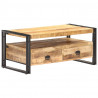 Stolik kawowy, 100x55x45 cm, surowe drewno mango