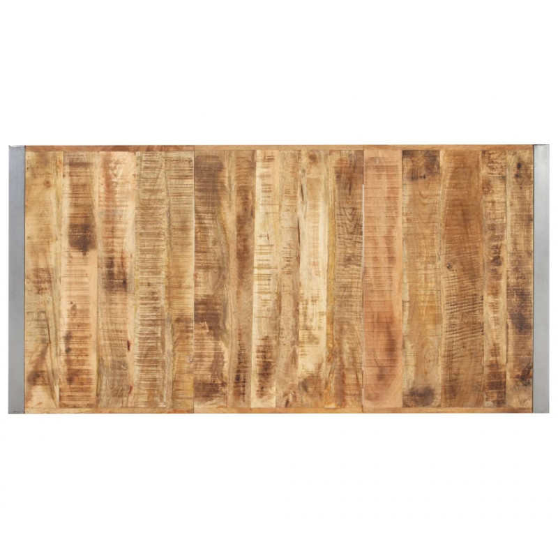 Stół jadalniany, 160 x 80 x 75 cm, surowe, lite drewno mango