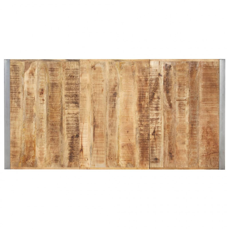 Stół jadalniany, 180 x 90 x 75 cm, lite, surowe drewno mango