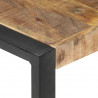 Stolik kawowy, 140x140x40 cm, surowe drewno mango