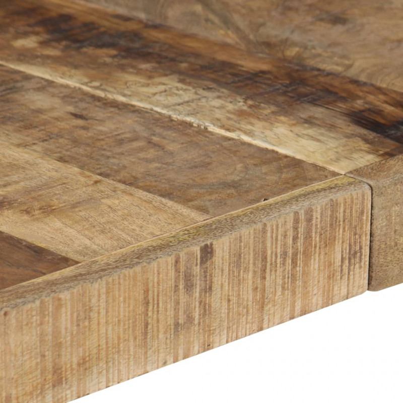 Stolik kawowy, 140x140x40 cm, surowe drewno mango