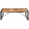 Stolik kawowy, 120 x 120 x 40 cm, surowe drewno mango
