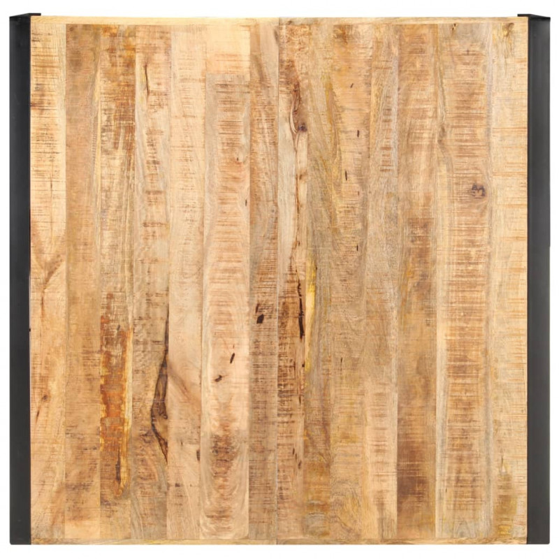Stolik kawowy, 120 x 120 x 40 cm, surowe drewno mango