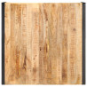 Stolik kawowy, 120 x 120 x 40 cm, surowe drewno mango