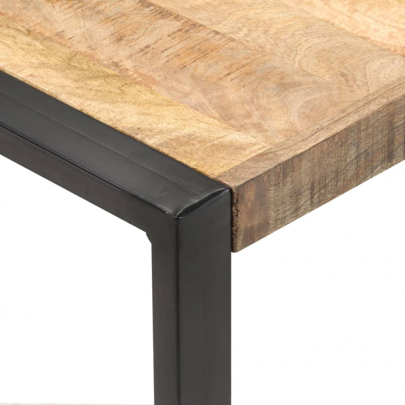 Stolik kawowy, 120 x 120 x 40 cm, surowe drewno mango