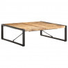 Stolik kawowy, 120 x 120 x 40 cm, surowe drewno mango