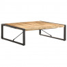 Stolik kawowy, 120 x 120 x 40 cm, surowe drewno mango