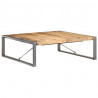 Stolik kawowy, 120 x 120 x 40 cm, surowe drewno mango