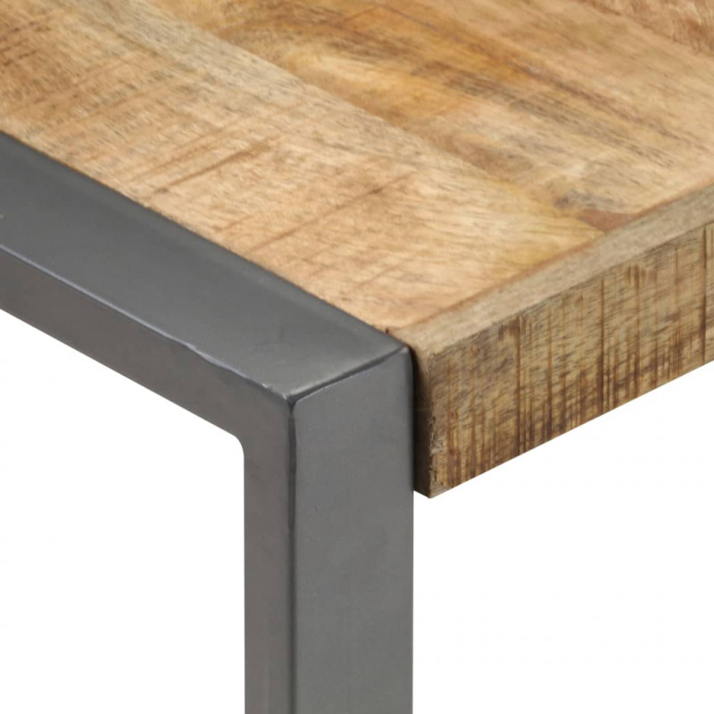 Stolik kawowy, 120 x 120 x 40 cm, surowe drewno mango