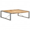 Stolik kawowy, 120 x 120 x 40 cm, surowe drewno mango