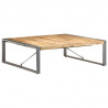 Stolik kawowy, 120 x 120 x 40 cm, surowe drewno mango
