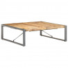 Stolik kawowy, 120 x 120 x 40 cm, surowe drewno mango