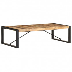 Stolik kawowy, 140 x 70 x 40 cm, surowe drewno mango