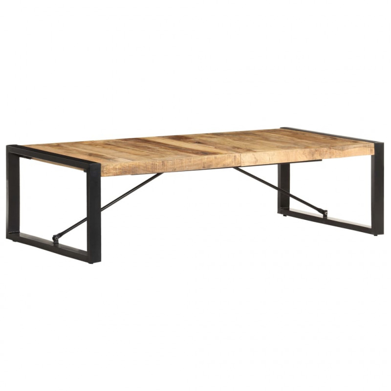 Stolik kawowy, 140 x 70 x 40 cm, surowe drewno mango