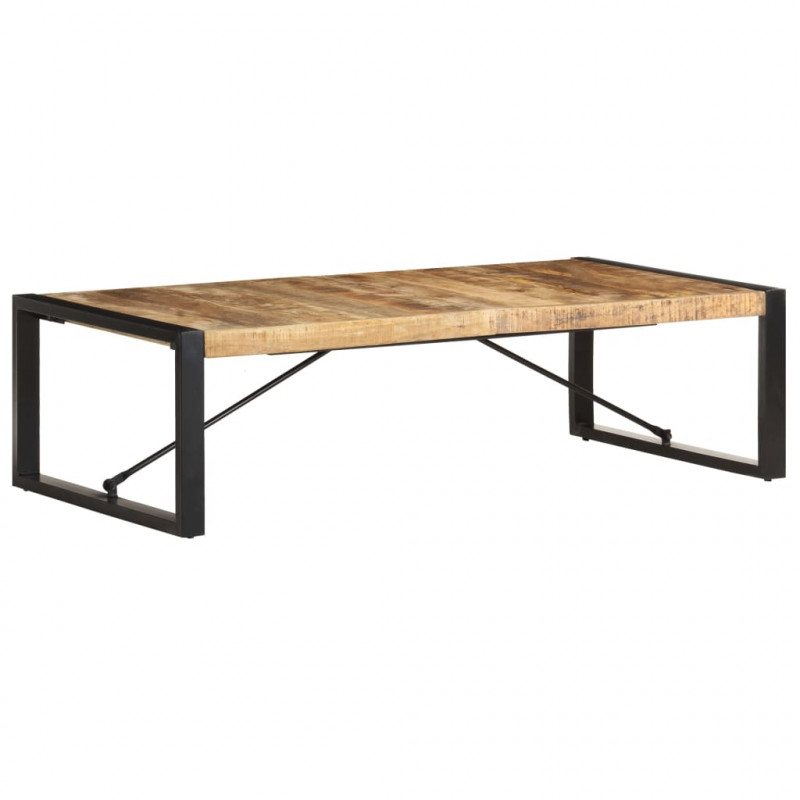 Stolik kawowy, 140 x 70 x 40 cm, surowe drewno mango