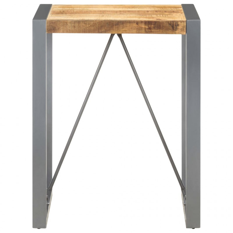 Stolik jadalniany, 60x60x75 cm, lite surowe drewno mango