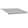 Zwijana markiza, antracytowo-biała, 3x2,5m, tkanina i aluminium