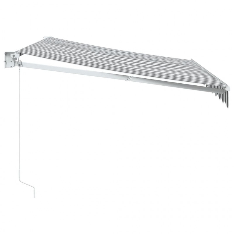Zwijana markiza, antracytowo-biała, 3x2,5m, tkanina i aluminium