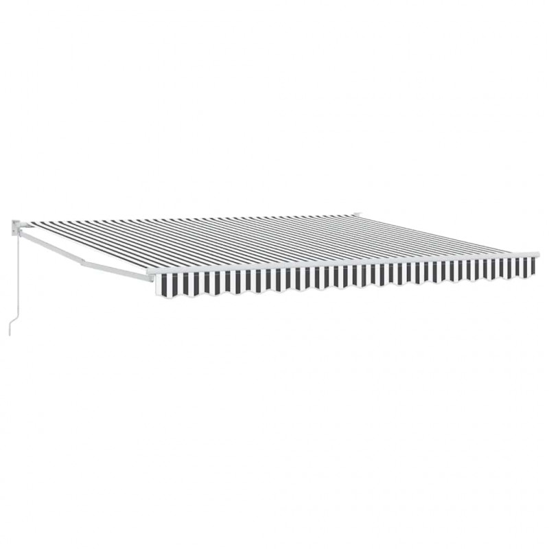 Zwijana markiza, antracytowo-biała, 4x3 m, tkanina i aluminium