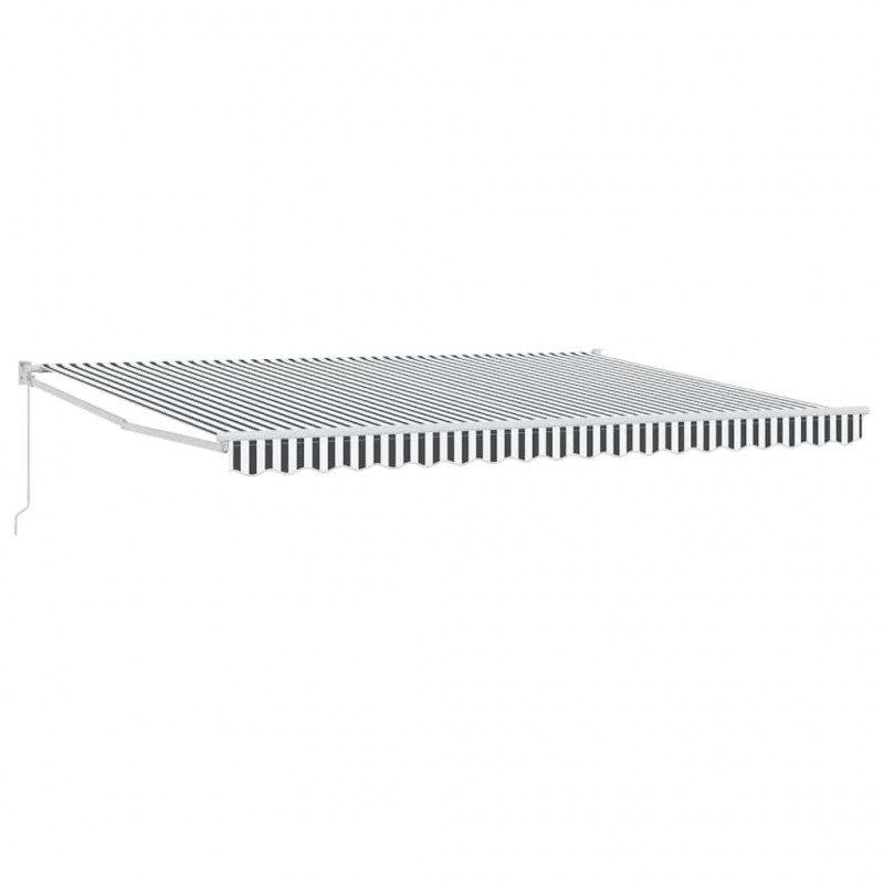 Zwijana markiza, antracytowo-biała, 4,5x3m, tkanina i aluminium