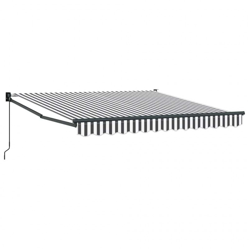 Zwijana markiza, antracytowo-biała, 3x2,5m, tkanina i aluminium