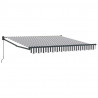 Zwijana markiza, antracytowo-biała, 3x2,5m, tkanina i aluminium