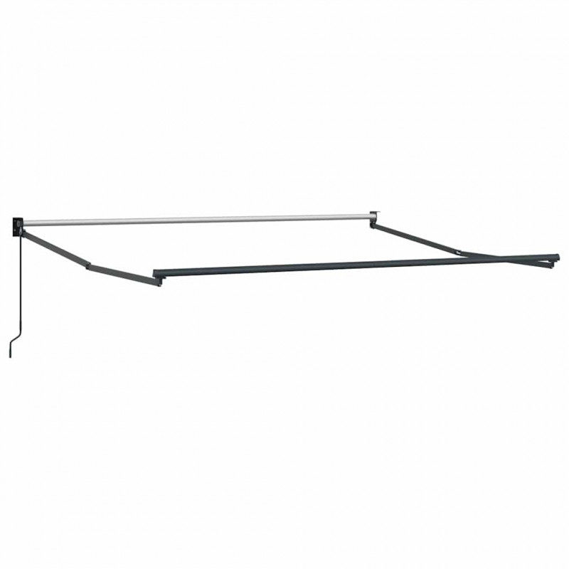 Zwijana markiza, antracytowo-biała, 3x2,5m, tkanina i aluminium
