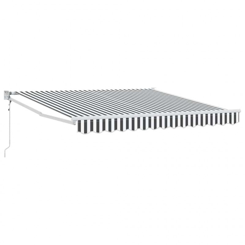 Zwijana markiza, antracytowo-biała, 3x2,5m, tkanina i aluminium