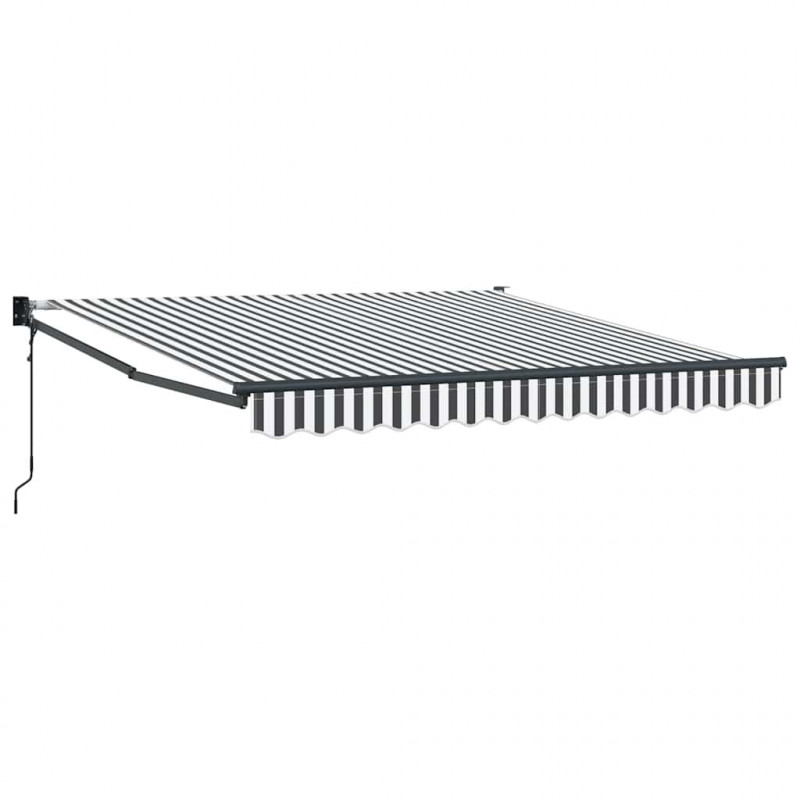 Zwijana markiza, antracytowo-biała, 3x2,5m, tkanina i aluminium