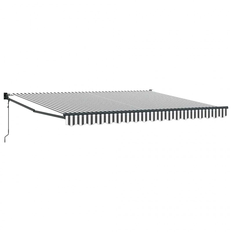 Zwijana markiza, antracytowo-biała, 4x3 m, tkanina i aluminium