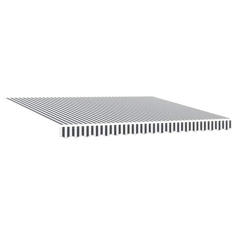 Zwijana markiza, antracytowo-biała, 4x3 m, tkanina i aluminium