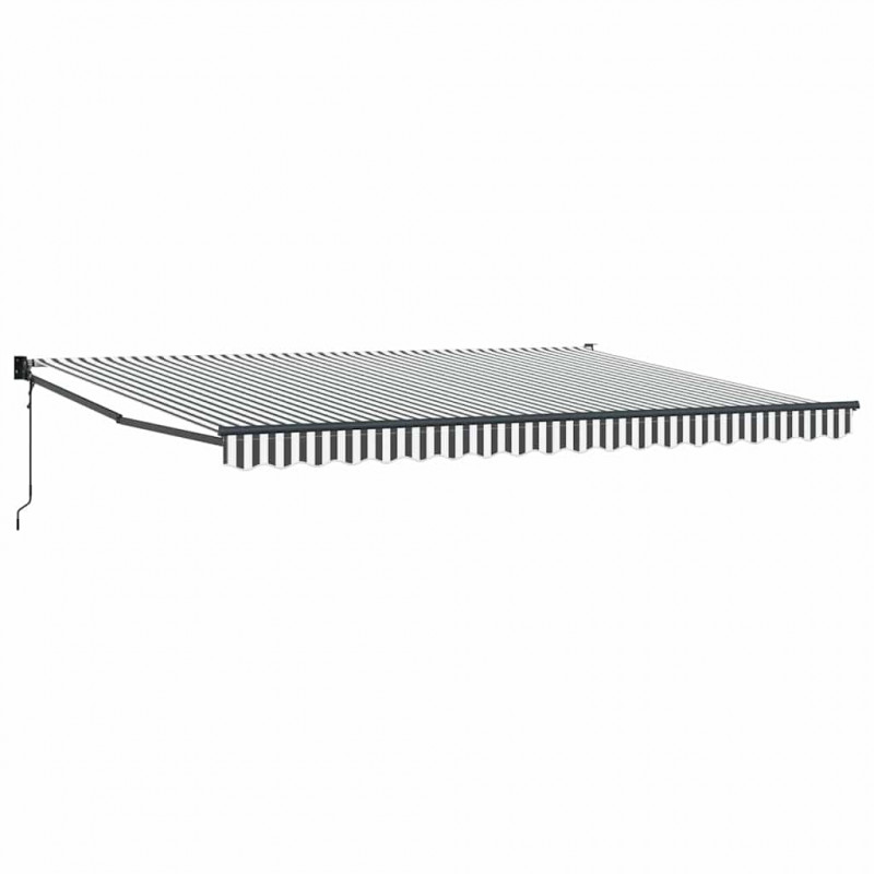 Zwijana markiza, antracytowo-biała, 4,5x3m, tkanina i aluminium