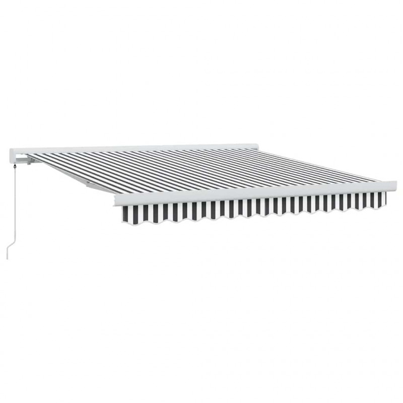 Zwijana markiza, antracytowo-biała, 3x2,5m, tkanina i aluminium