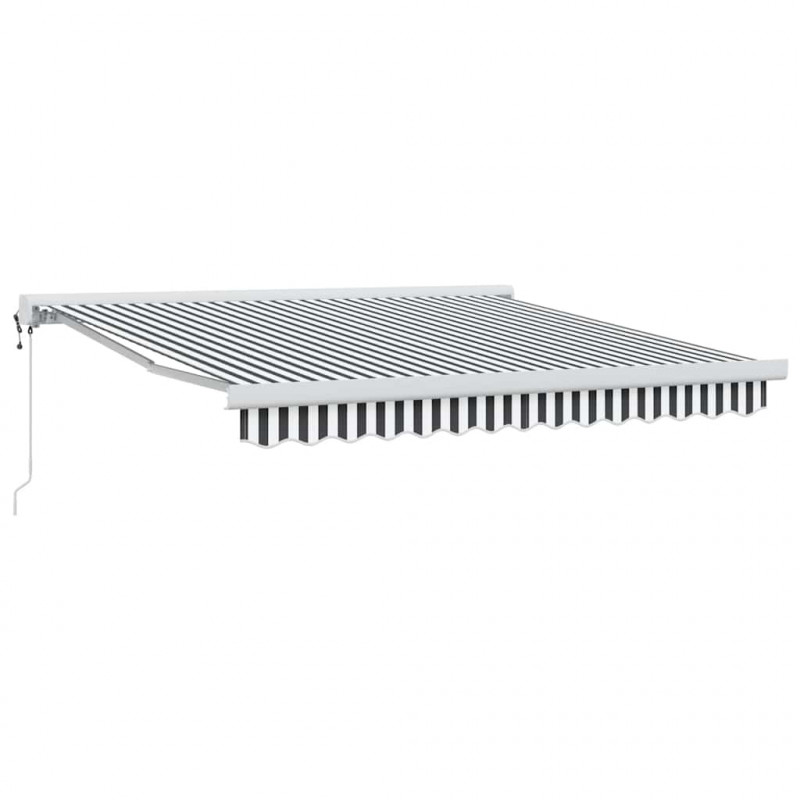 Zwijana markiza, antracytowo-biała, 3x2,5m, tkanina i aluminium