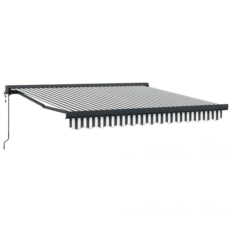 Zwijana markiza, antracytowo-biała, 3x2,5m, tkanina i aluminium