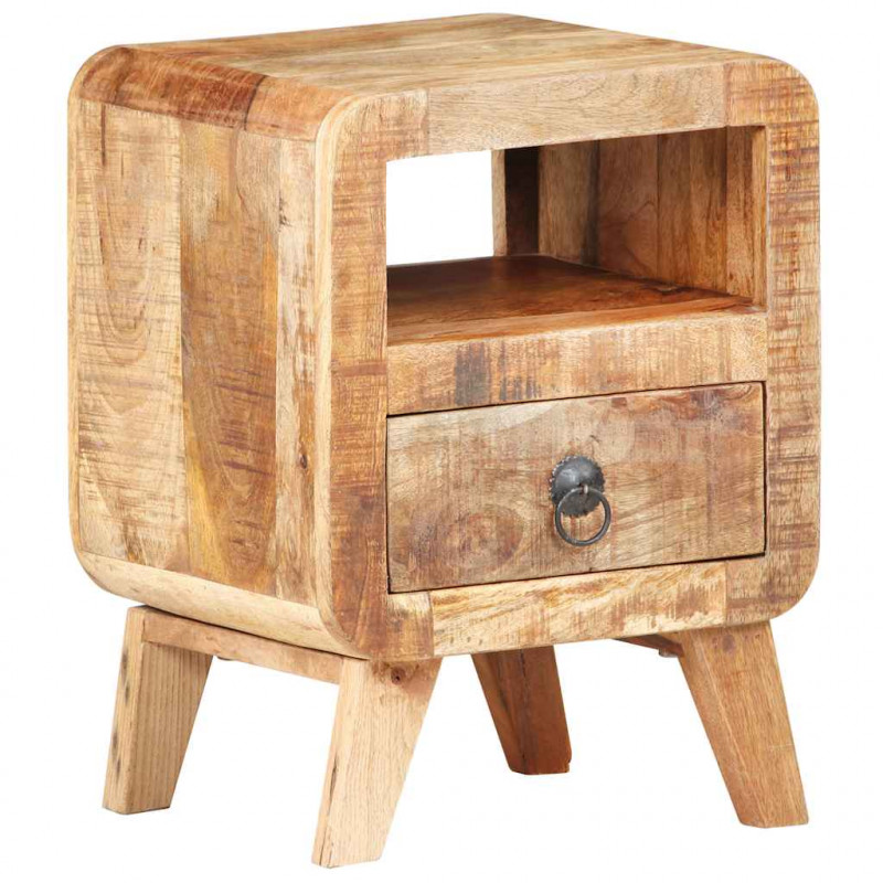 Szafka nocna, 30x30x41 cm, surowe drewno mango