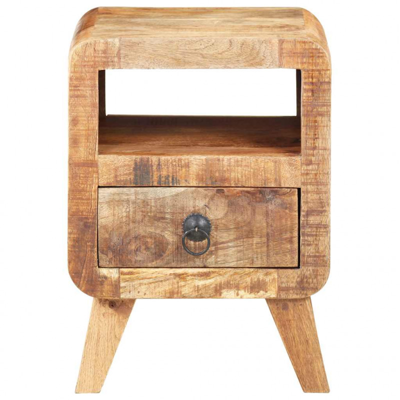 Szafka nocna, 30x30x41 cm, surowe drewno mango