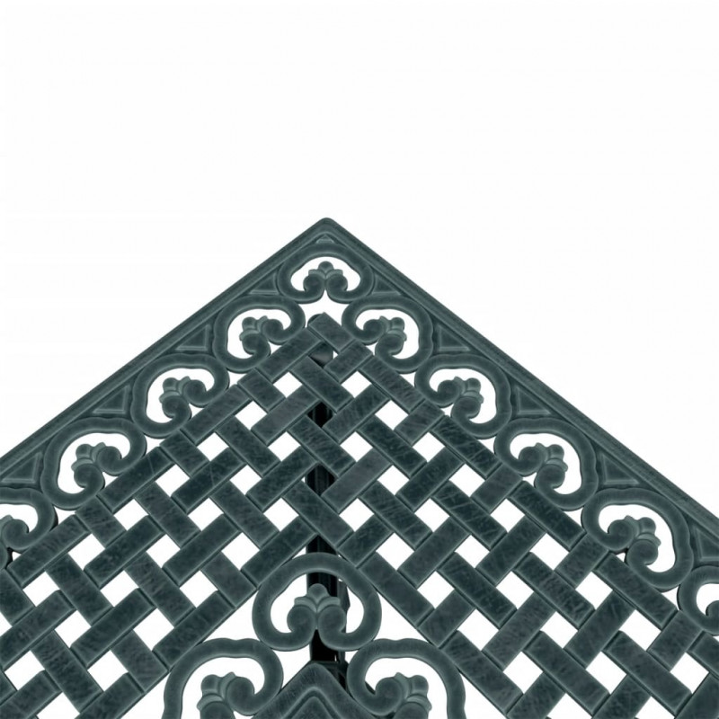 3-częściowy zestaw mebli bistro, zielony, odlewane aluminium